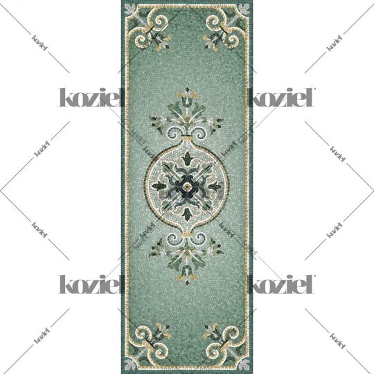 Amanda vinyl mosaic rug - runner size