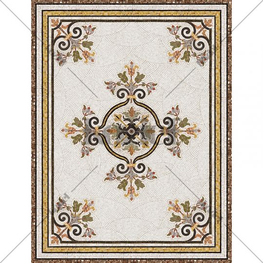 Helena vinyl mosaic rug - Wide 150 x 198