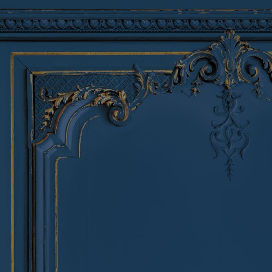 Set of Haussmann wood panels - Night blue
